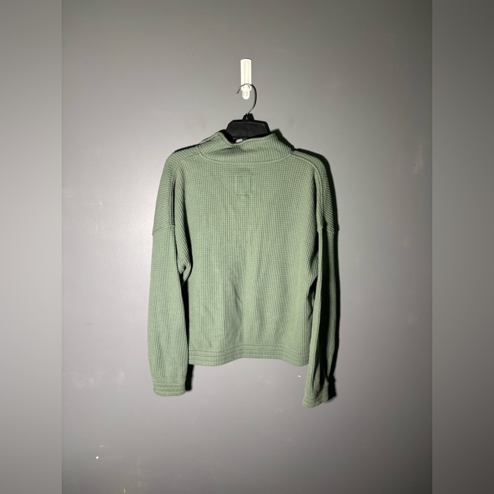 Aerie Waffle Knit 1/4 Zip Oversized Pullover Size Small - Picture 3 of 4